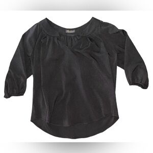 KLd Signature Black 3/4 Sleeve Top